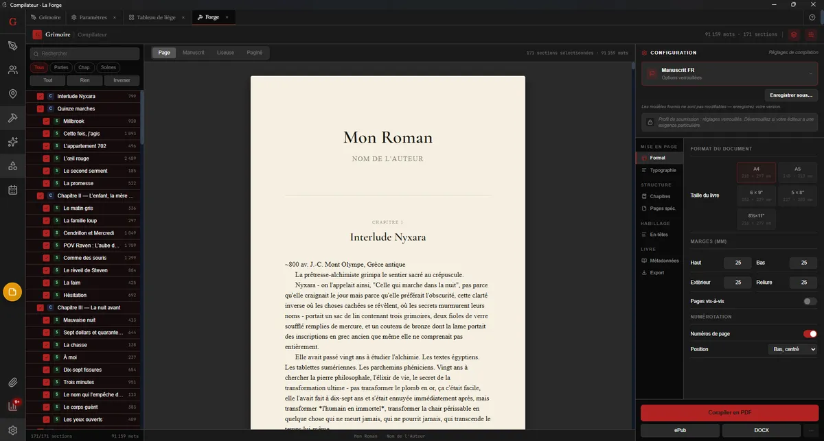 La Forge — compilateur de manuscrit